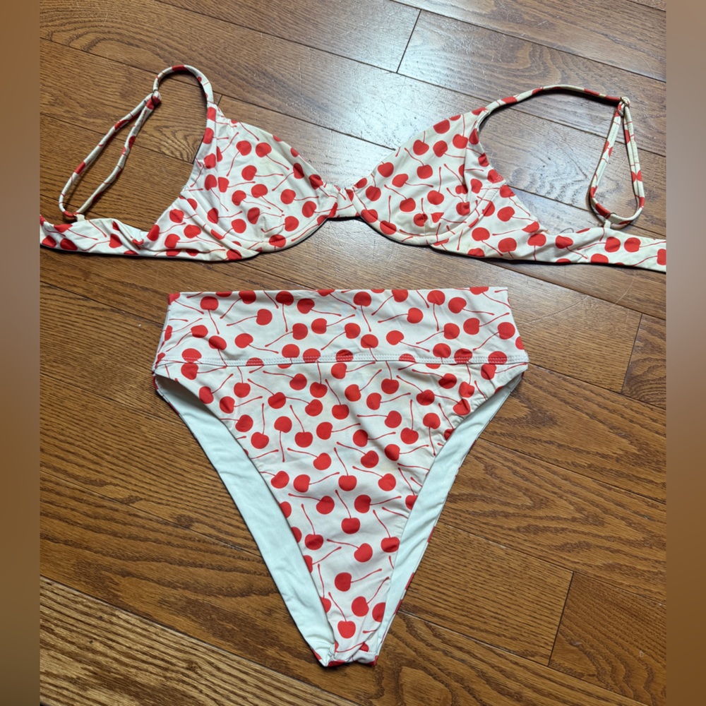 Beach Riot Cherry Pattern Bikini
